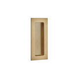 Emtek - Modern Rectangular, 4'' Knurled Flush Pulls with plain pocket, US7 - French Antique