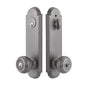Emtek - 2-PT Lock Key in Knb/Lvr Dbl Cyl, Annapolis Plate, Luzern Lever, LH, US3NL - Unlacquered Brass