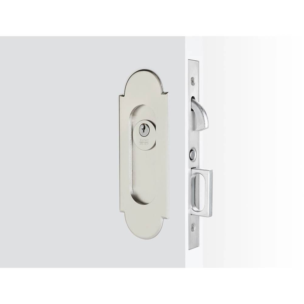 Emtek - Keyed, Pocket Door Mortise Lock, No.8, US15 - Satin Nickel