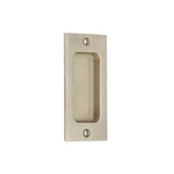 Emtek - Sandcast Bronze Rectangular Flush Pulls -4'', TWB - Tumbled White Bronze