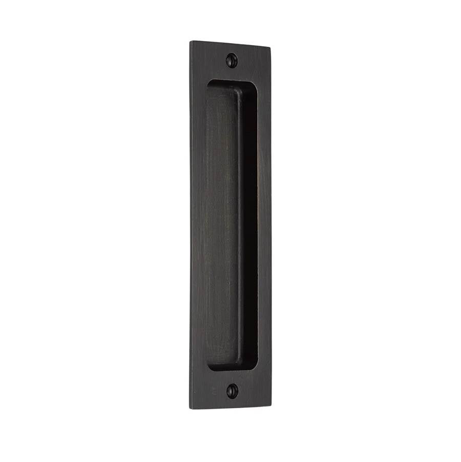 Emtek - Sandcast Bronze Rectangular Flush Pulls 8'', MB - Medium Bronze Patina