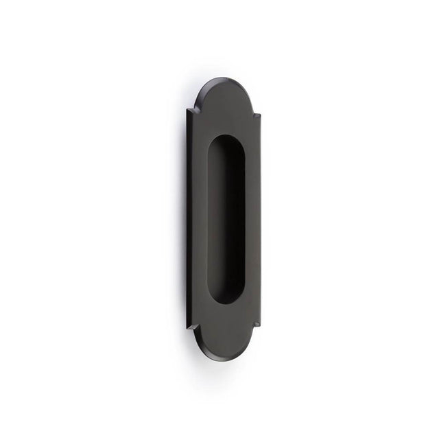 Emtek - Brass No.8 Style Flush Pull 6'', US19 - Flat Black