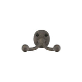 Emtek - Bronze Dbl Hook with plate, MB - Medium Bronze Patina