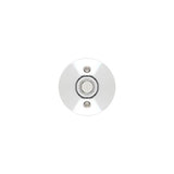 Emtek - Brass Doorbell, Modern Rosette, US26 - Polished Chrome