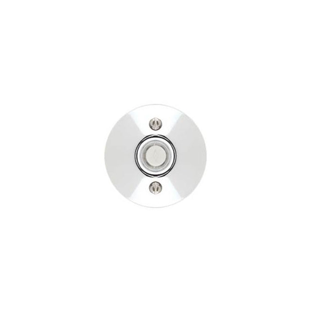 Emtek - Brass Doorbell, Modern Rosette, US26 - Polished Chrome