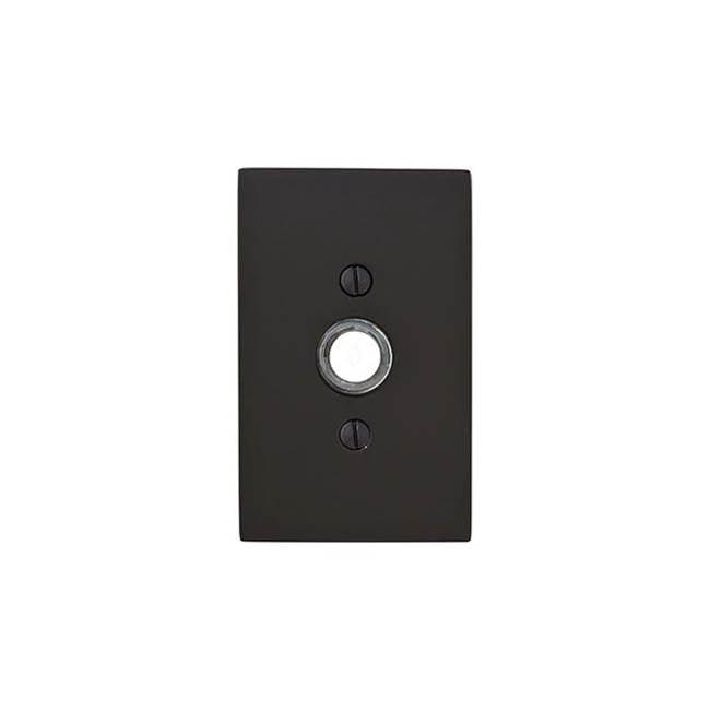 Emtek - Brass Drbell, Mod Rect Rose, US19 - Flat Black