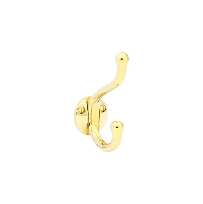 Emtek - Brass Hook, US3 Lifetime - Polished Brass