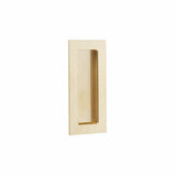 Emtek - Modern Rectangular, 4'' Knurled Flush Pulls with plain pocket, US3 - Polished Brass