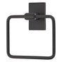 Emtek - Transitional Brass Towel Ring, Modern Rect Rosette, US10B - Oil Rubbed Bronze