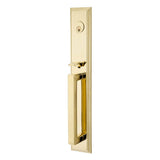 Emtek - Sgl Cyl, Melrose Tub Ent, Belmont Knob, US3 Lifetime - Polished Brass