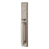 Emtek - Sgl Cyl, Melrose Tub Ent, Diamond Crystal Knob, US15A - Pewter