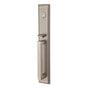 Emtek - Sgl Cyl, Melrose Tub Ent, Diamond Crystal Knob, US15A - Pewter