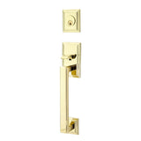 Emtek - Sgl Cyl, Hamden Tub Ent, Arts and Crafts Lever, RH, US3NL - Unlacquered Brass
