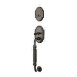 Emtek - Sgl Cyl, Knoxville Tub Ent, Arts and Crafts Lever, RH, US10B - Oil Rubbed Bronze