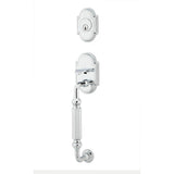 Emtek - Sgl Cyl, Knoxville Tub Ent, Argos Lever, LH, US26 - Polished Chrome