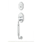 Emtek - Sgl Cyl, Knoxville Tub Ent, Argos Lever, LH, US26 - Polished Chrome