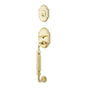 Emtek - Sgl Cyl, Knoxville Tub Ent, Astoria Clear Knob, US3 - Polished Brass