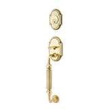 Emtek - Sgl Cyl, Knoxville Tub Ent, Astoria Clear Knob, US7 - French Antique