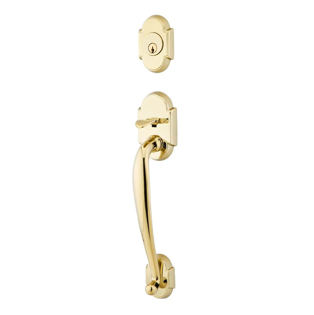 Emtek - Sgl Cyl, Nashville Tub Ent, Arts and Crafts Lever, RH, US3NL - Unlacquered Brass