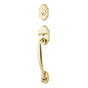 Emtek - Sgl Cyl, Nashville Tub Ent, Arts and Crafts Lever, RH, US3NL - Unlacquered Brass