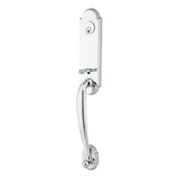 Emtek - Sgl Cyl, Richmond Tub Ent, Argos Lever, LH, US26 - Polished Chrome