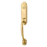Emtek - Sgl Cyl, Richmond Tub Ent, Astoria Clear Knob, US7 - French Antique