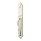 Emtek - Sgl Cyl, Wilmington Tub Ent, Arts and Crafts Lever, LH, US15 - Satin Nickel