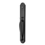 Emtek - Sgl Cyl, Wilmington Tub Ent, Arts and Crafts Lever, LH, US19 - Flat Black