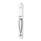 Emtek - Sgl Cyl, Wilmington Tub Ent, Argos Lever, LH, US26 - Polished Chrome