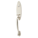Emtek - Sgl Cyl, Marietta Tub Ent, Arts and Crafts Lever, LH, US15 - Satin Nickel