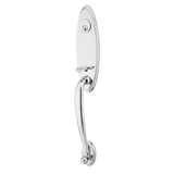 Emtek - Sgl Cyl, Marietta Tub Ent, Argos Lever, LH, US26 - Polished Chrome