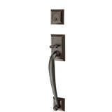 Emtek - Sgl Cyl, Franklin Tub Ent, Arts and Crafts Lever, LH, US10B - Oil Rubbed Bronze