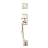 Emtek - Sgl Cyl, Franklin Tub Ent, Arts and Crafts Lever, LH, US15 - Satin Nickel