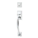Emtek - Sgl Cyl, Franklin Tub Ent, Argos Lever, RH, US26 - Polished Chrome