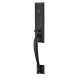 Emtek - Sgl Cyl, Adams Tub Ent, Dumont Lever, LH, US19 - Flat Black