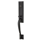 Emtek - Sgl Cyl, Adams Tub Ent, Hammered Egg Knob, US19 - Flat Black