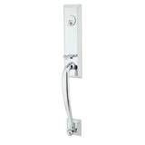Emtek - Sgl Cyl, Adams Tub Ent, Argos Lever, LH, US26 - Polished Chrome
