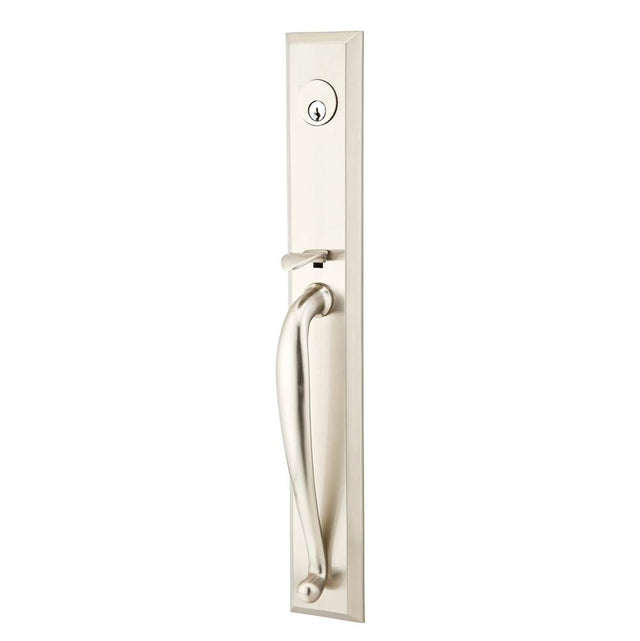 Emtek - Sgl Cyl, Jefferson Tub Ent, Arts and Crafts Lever, LH, US15 - Satin Nickel