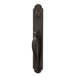 Emtek - Sgl Cyl, Greeley Tub Ent, Aurora Lever, LH, MB - Medium Bronze Patina