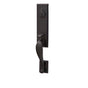 Emtek - Sgl Cyl, Rectangular Monolithic Tub Ent, Aurora Lever, LH, FB - Flat Black Bronze Patina