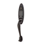 Emtek - Sgl Cyl, Tuscany Monolithic Tub Ent, Medici Lever, LH, FB - Flat Black Bronze Patina