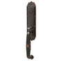 Emtek - Sgl Cyl, Ribbon and Reed Tub Ent, Arts and Crafts Lever, LH, US10B - Oil Rubbed Bronze