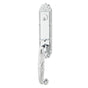 Emtek - Sgl Cyl, Ribbon and Reed Tub Ent, Argos Lever, LH, US26 - Polished Chrome
