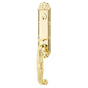 Emtek - Sgl Cyl, Ribbon and Reed Tub Ent, Astoria Clear Knob, US3 - Polished Brass