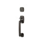 Emtek - Sgl Cyl, Urban Modern Sectional Tub, Argos Lever, LH, US10B - Oil Rubbed Bronze