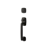 Emtek - Sgl Cyl, Urban Modern Sectional Tub, Argos Lever, LH, US19 - Flat Black