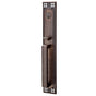 Emtek - Sgl Cyl, Arts and Crafts Full Length Tub Ent, Arts and Crafts Lever, LH, US10B - Oil Rubbed Bronze