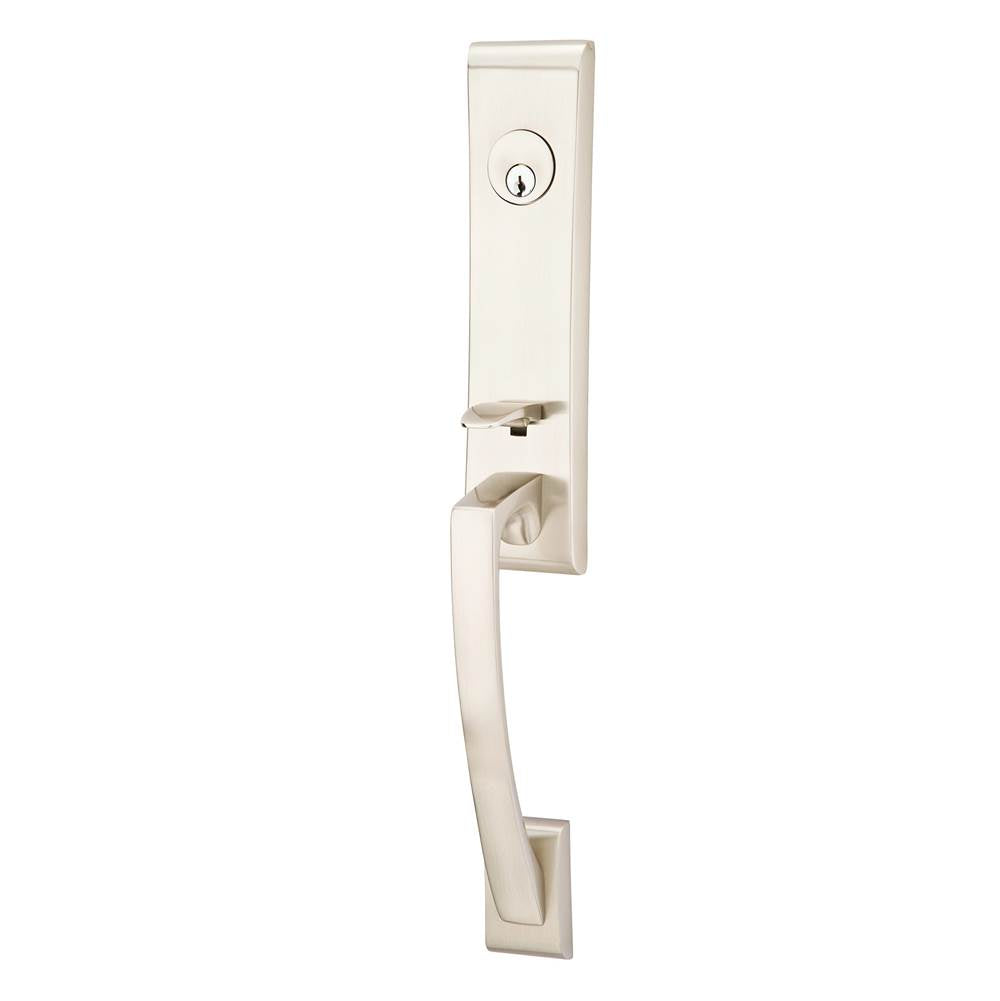 Emtek - Sgl Cyl, Apollo Tub Ent, Argos Lever, LH, US15 - Satin Nickel
