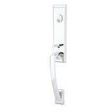 Emtek - Sgl Cyl, Apollo Tub Ent, Argos Lever, LH, US26 - Polished Chrome