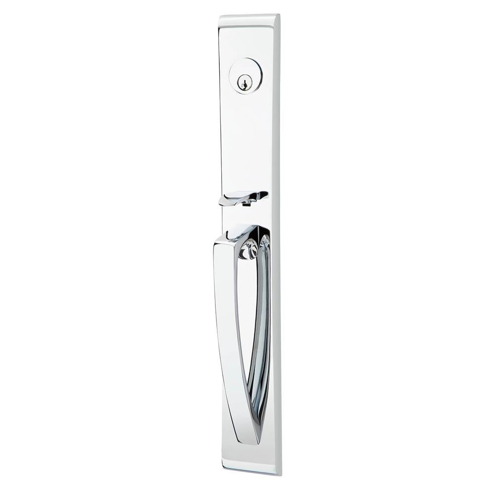 Emtek - Sgl Cyl, Orion Tub Ent, Argos Lever, LH, US26 - Polished Chrome